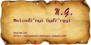 Molcsányi Györgyi névjegykártya
