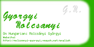 gyorgyi molcsanyi business card