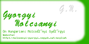 gyorgyi molcsanyi business card
